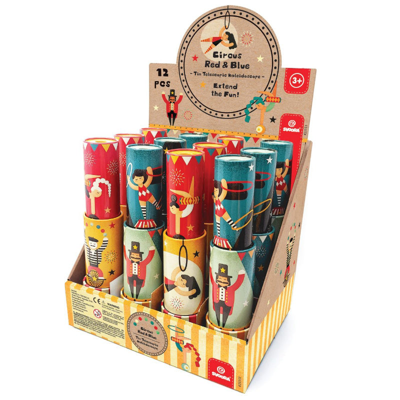 Tin Telescopic Kaleidoscope - Circus Assorted