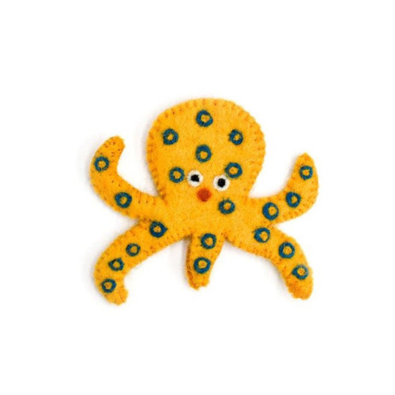 Felt Finger Puppet - Blue-Ringed Octopus