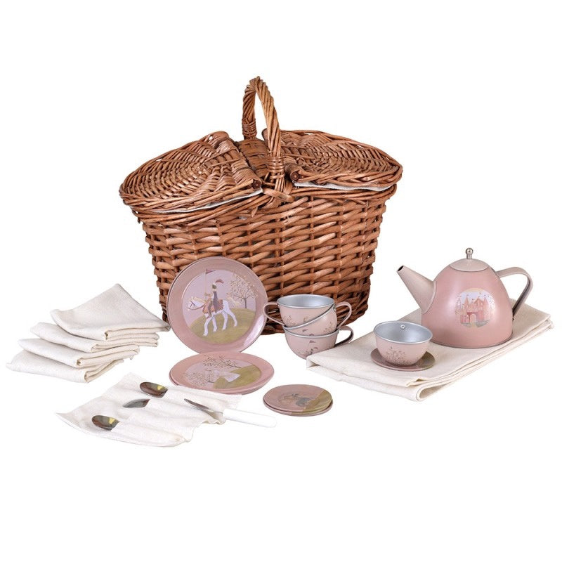 Egmont Tin Tea Set In Basket - Princess