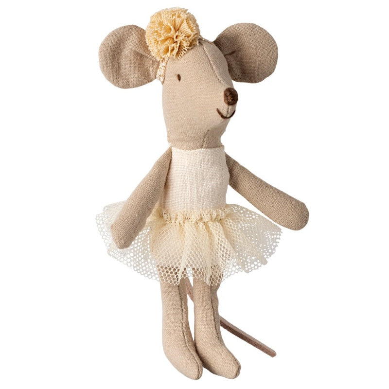Maileg Ballerina Mouse Little Sister Off White