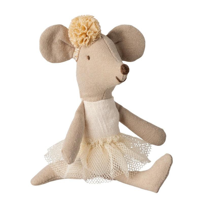 Maileg Ballerina Mouse Little Sister Off White