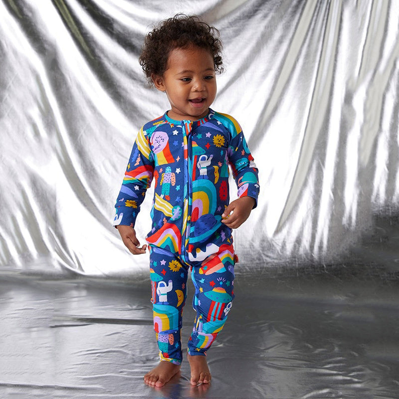 Halcyon Nights LS Romper - Rocket Ride