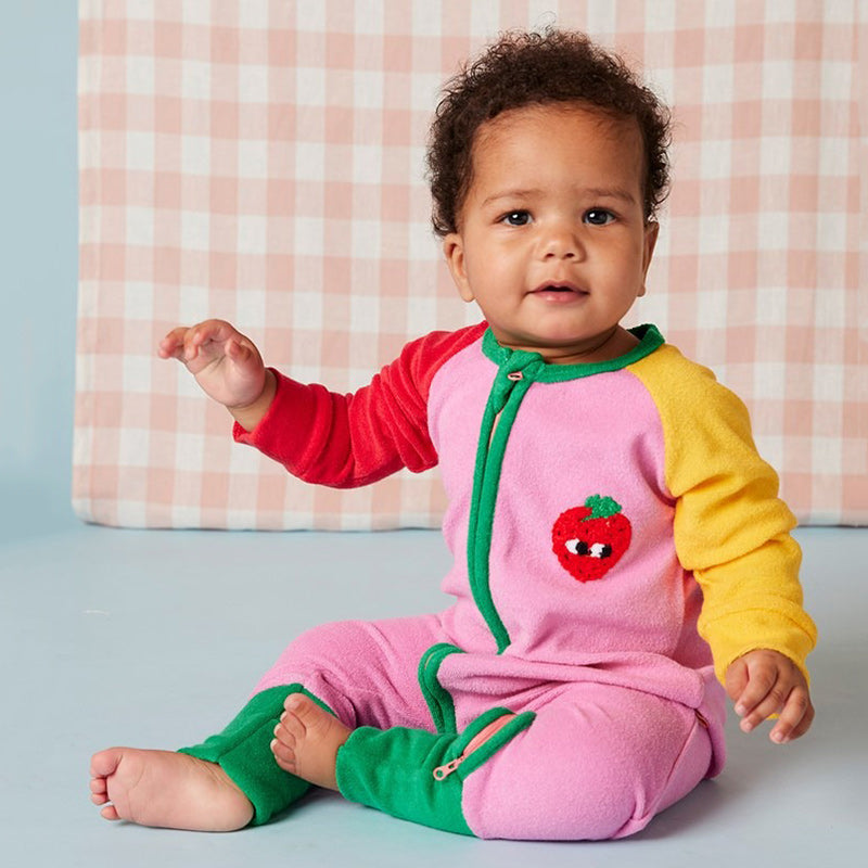 Halcyon Nights Terry LS Romper - Happy Harvest