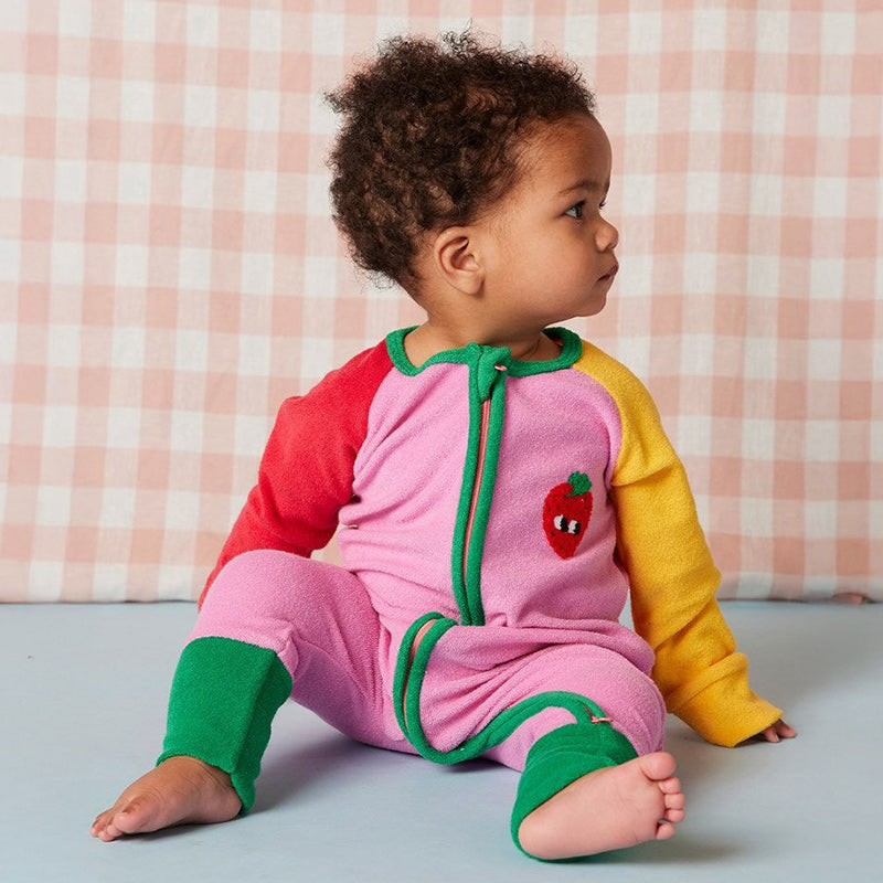 Halcyon Nights Terry LS Romper - Happy Harvest