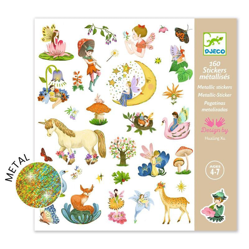 Djeco 160 Stickers Metallic - Fantasy