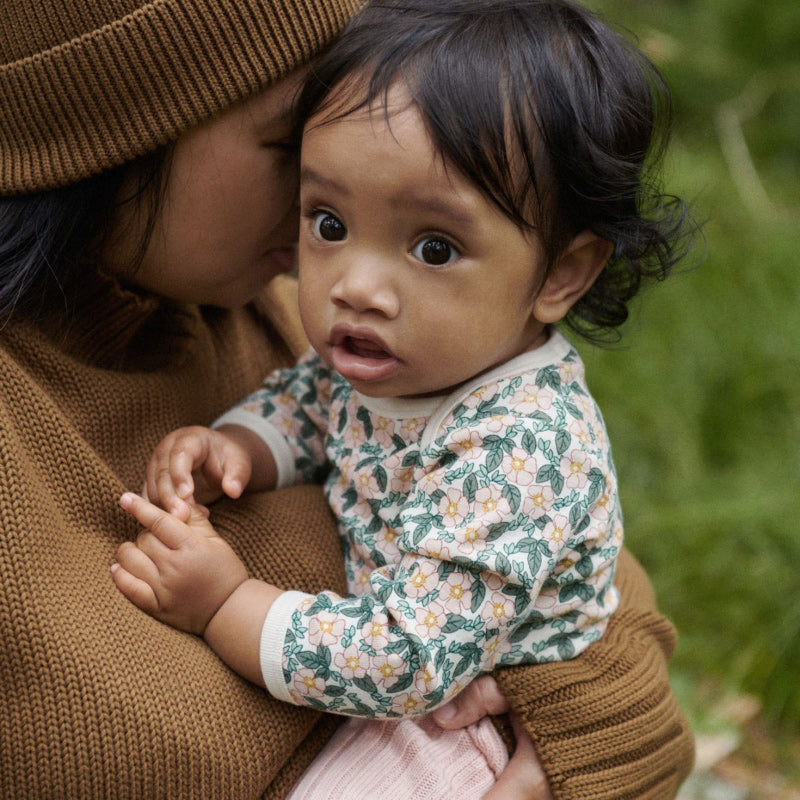 Nature Baby LS Bodysuit - Garland Print