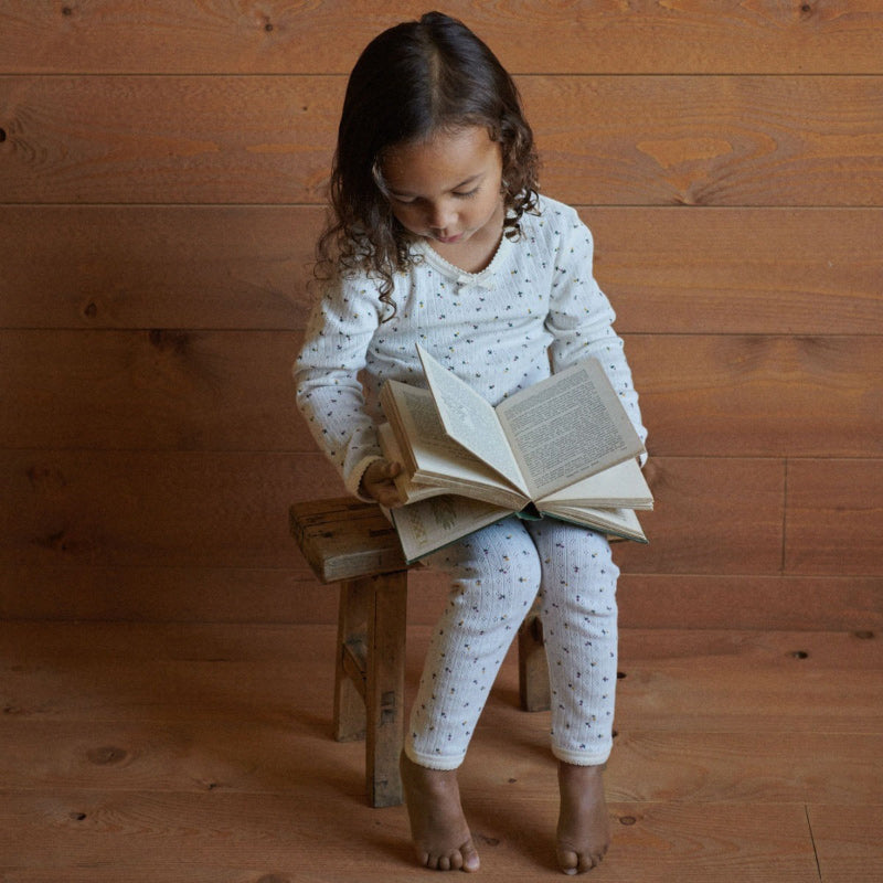 Nature Baby 2PC LS Pj Set - Pointelle Aster Floral