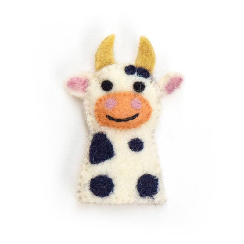 Felt Finger Puppet - Cow