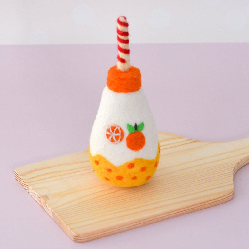 Felt Sparkling Orange Fruit Juice Bottle