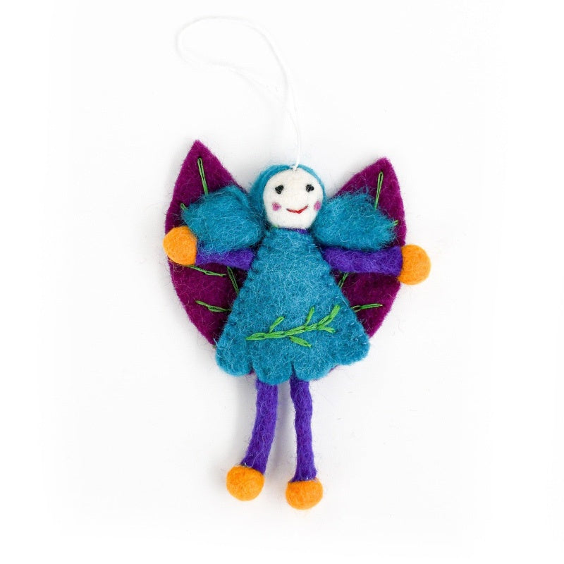 Felt Leaf Fairy - Blue Hair
