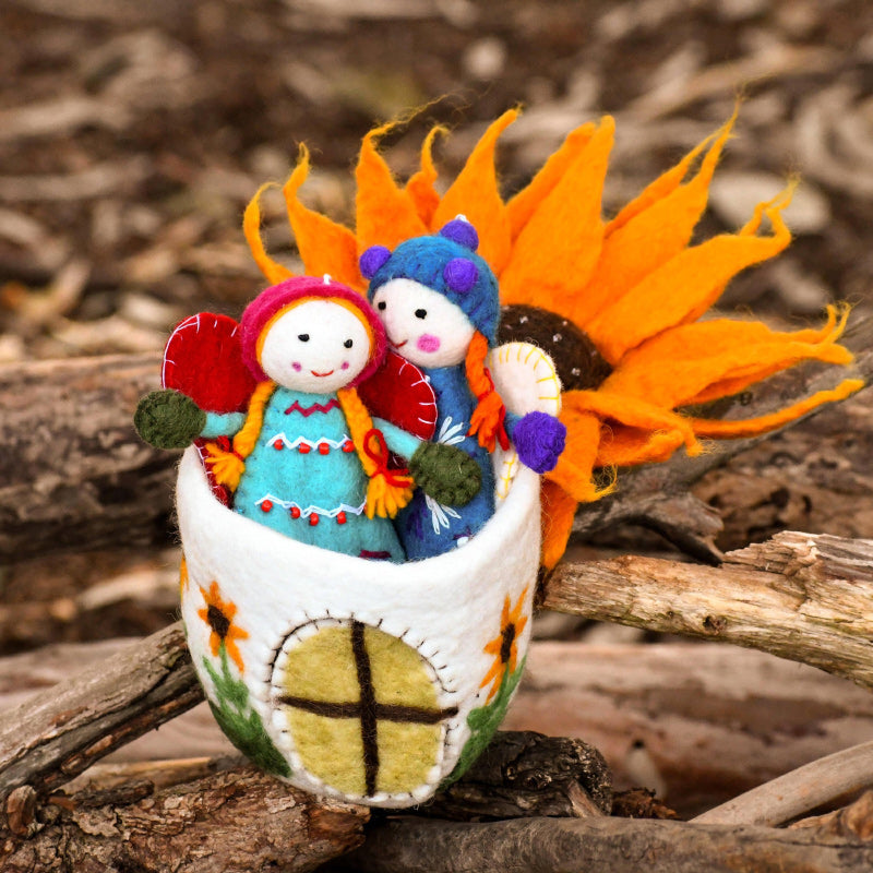 Felt Fairies and Gnomes House - Sunflower