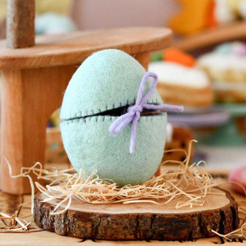 Felt Surprise Egg with Brown Bunny Inside