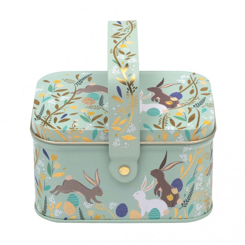 Easter Basket Tin - Sara Miller Bunny