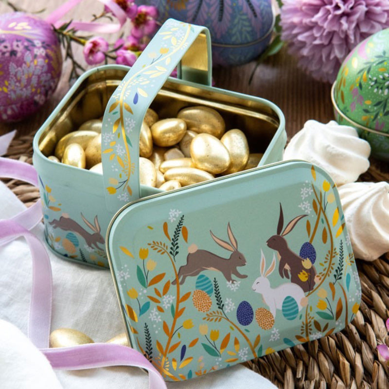 Easter Basket Tin - Sara Miller Bunny