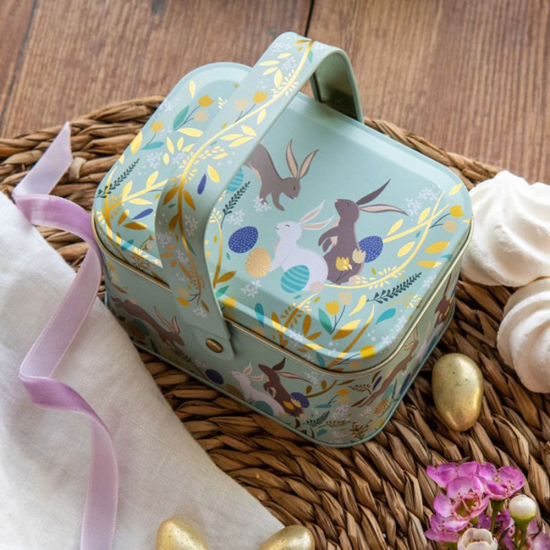 Easter Basket Tin - Sara Miller Bunny