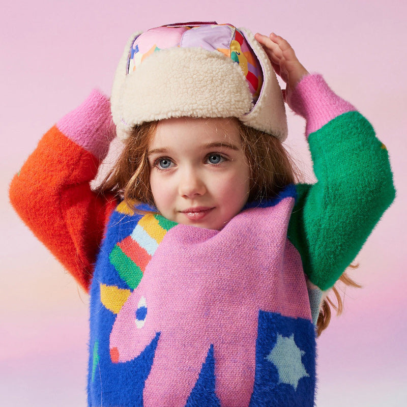 Halcyon Nights Sherpa Trapper Hat - Rainbow Valley