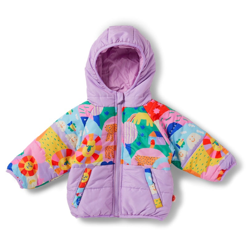 Halcyon Nights Kids Puffer Jacket - Rainbow Valley