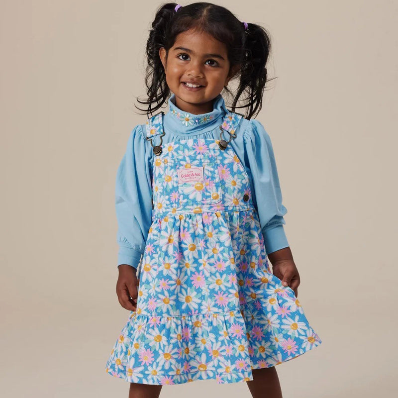 Goldie & Ace Tully Tiered Pinafore Dress - Seaside Daisy