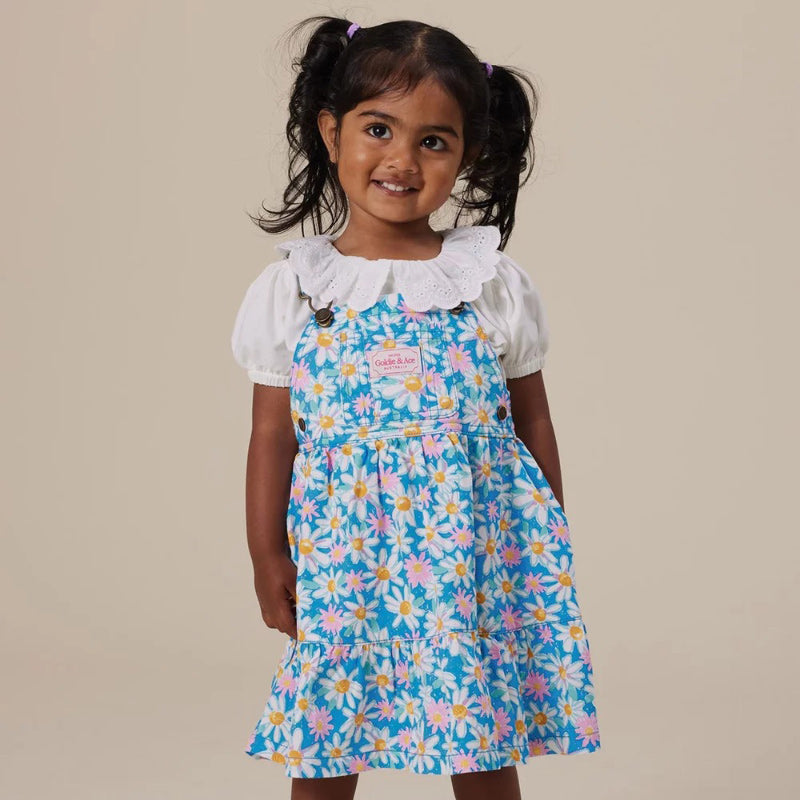 Goldie & Ace Tully Tiered Pinafore Dress - Seaside Daisy