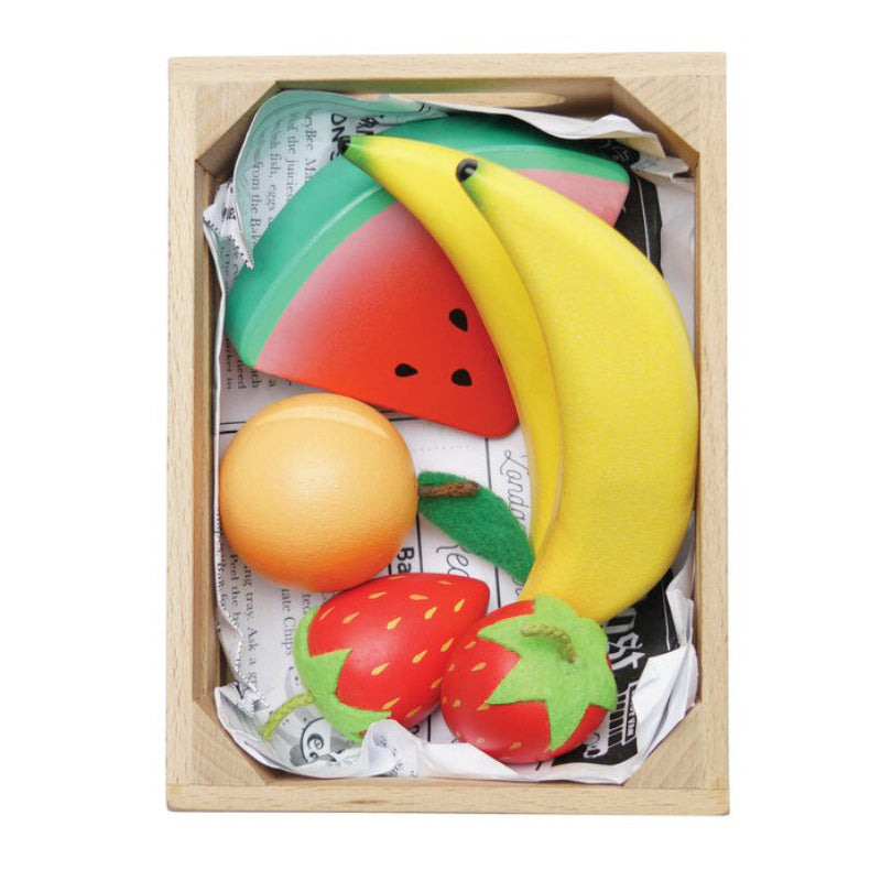 Smoothie Fruit Wooden Market Crate - 7PC