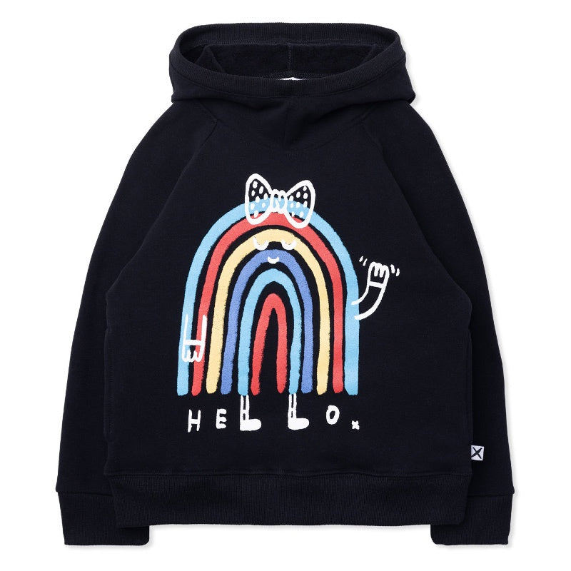 Minti Furry Hood - Hello Rainbow