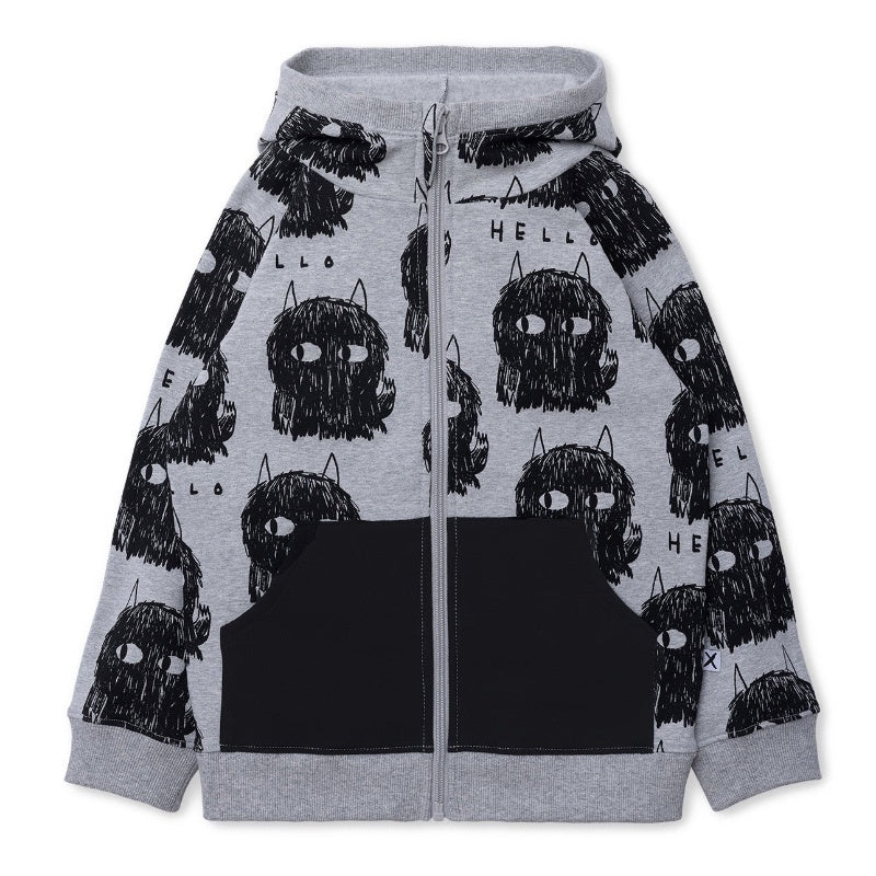 Minti Furry Zip Up - Hello Monsters