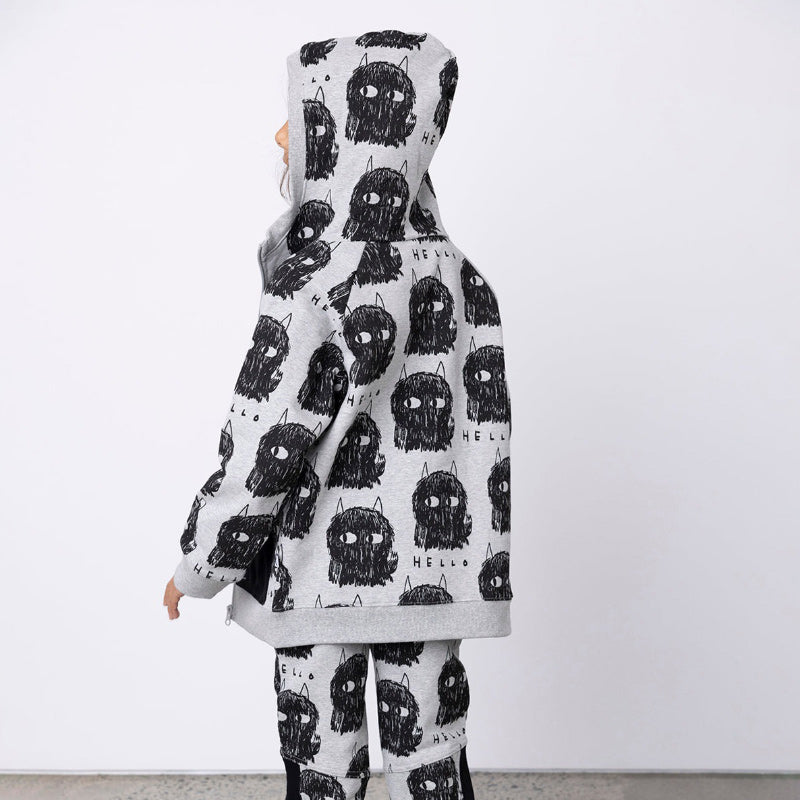 Minti Furry Zip Up - Hello Monsters