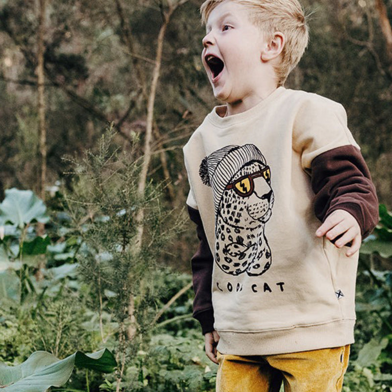 Minti Furry Crew - Cool Cat Beige/Chocolate