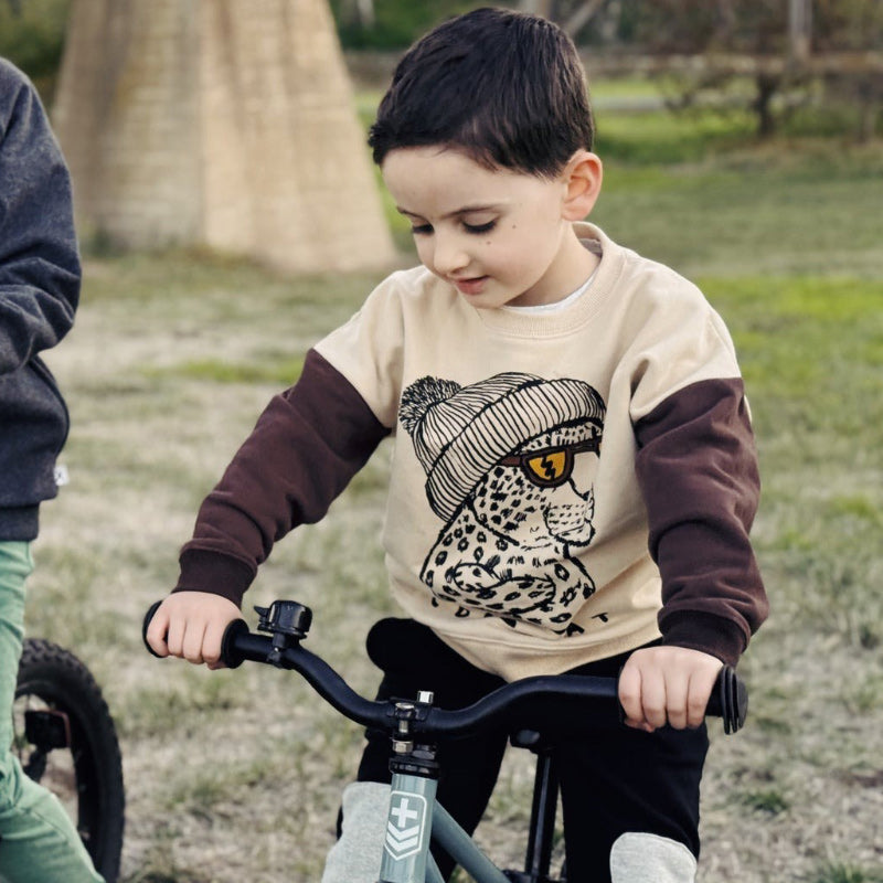 Minti Furry Crew - Cool Cat Beige/Chocolate