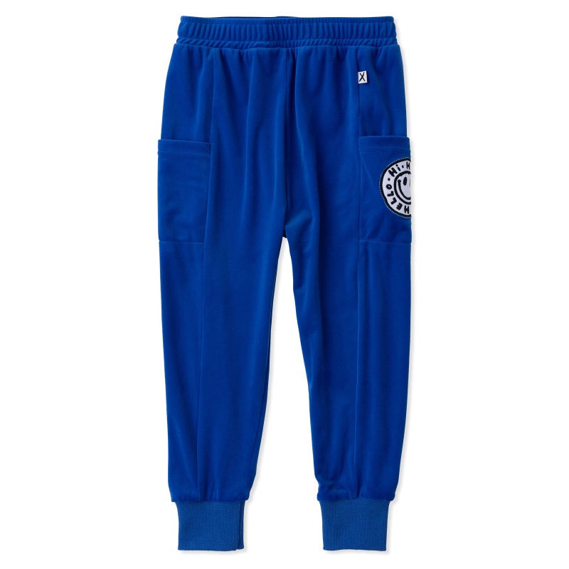 Minti Custom Velvet Trackies - Cobalt