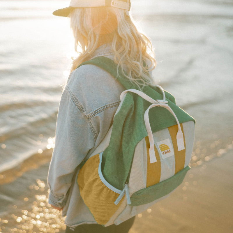 Banabae Corduroy Splice Eco Backpack - Lagoon