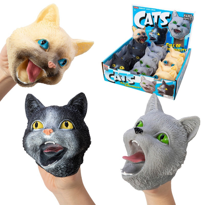 Schylling Stretchy Cat Hand Puppets