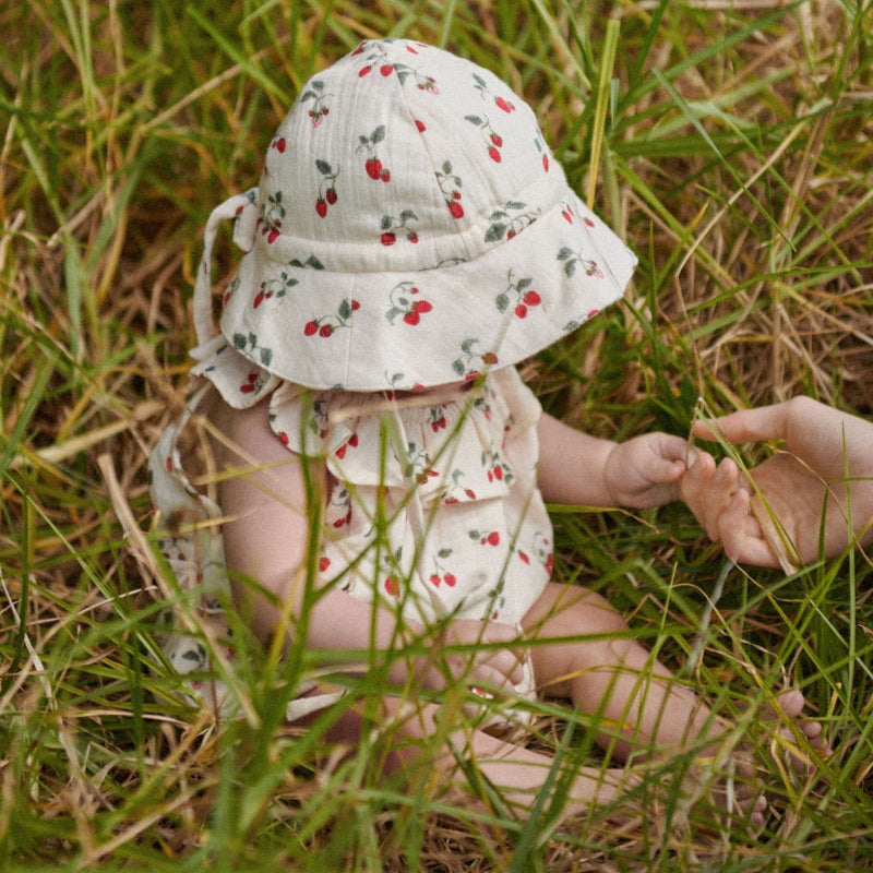 Nature Baby Muslin Sunhat - Strawberry Blush