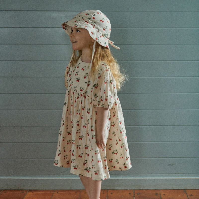 Nature Baby Muslin Sunhat - Strawberry Blush