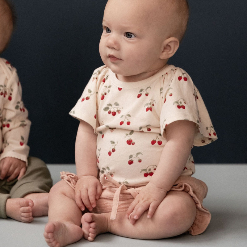 Nature Baby Faye Bodysuit - Strawberry Blush