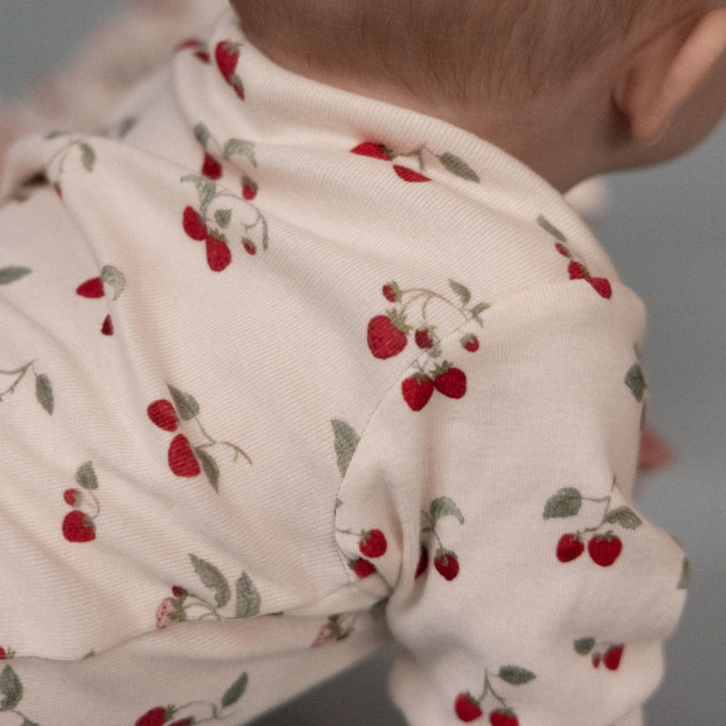 Nature Baby Long Sleeve Bodysuit - Strawberry Blush