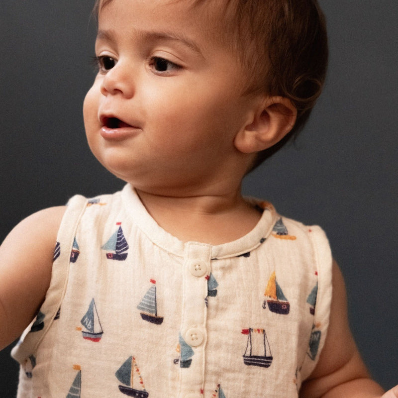 Nature Baby Cedar Suit Muslin - Regatta