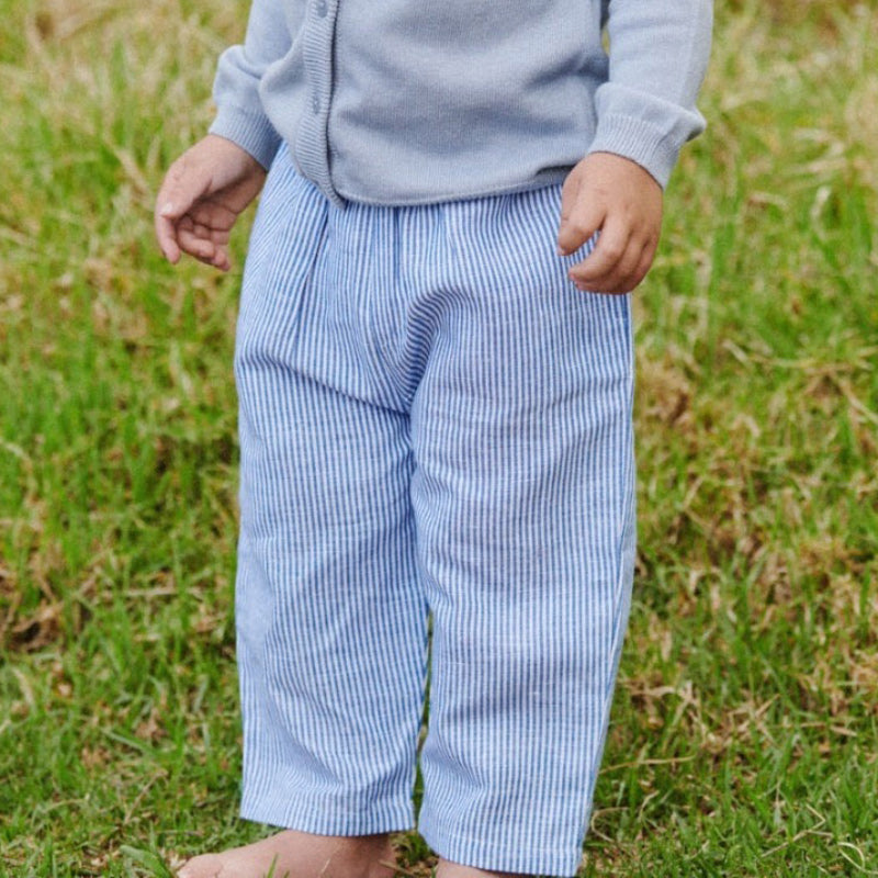 Nature Baby Dae Pants Linen - Blue Stripe