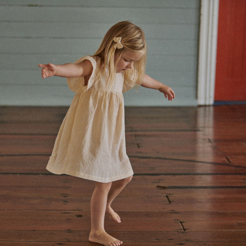 Nature Baby Bonnie Dress - Golden Stripe
