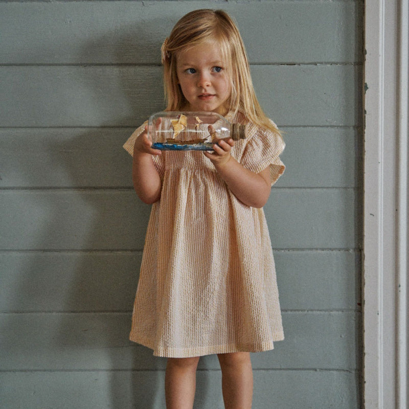 Nature Baby Bonnie Dress - Golden Stripe