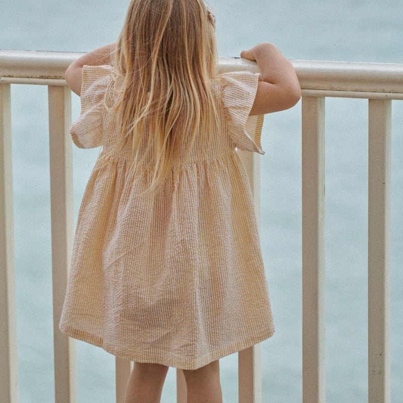 Nature Baby Bonnie Dress - Golden Stripe