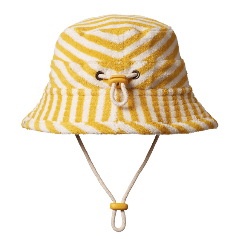 Nature Baby Bucket Sunhat - Terry Golden Sea Stripe