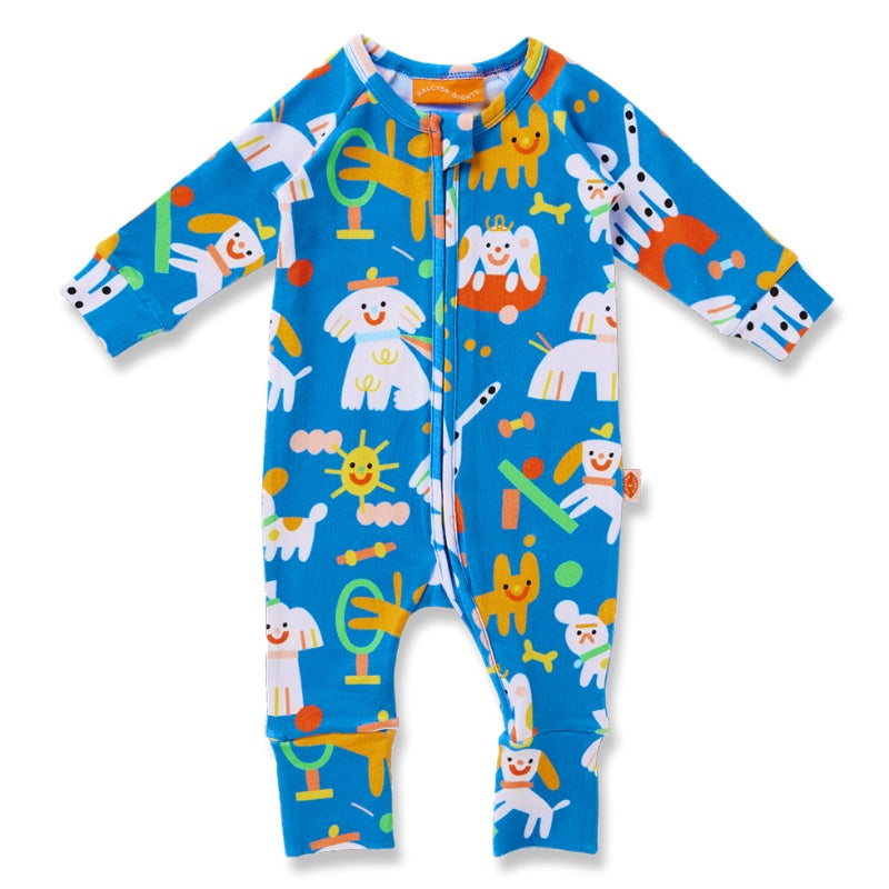 Halcyon Nights Long Sleeve Romper - Puppy Park