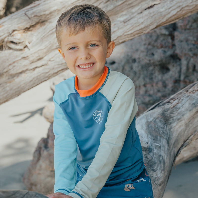 Crywolf Long Sleeve Rash Vest - Ocean Colourblock