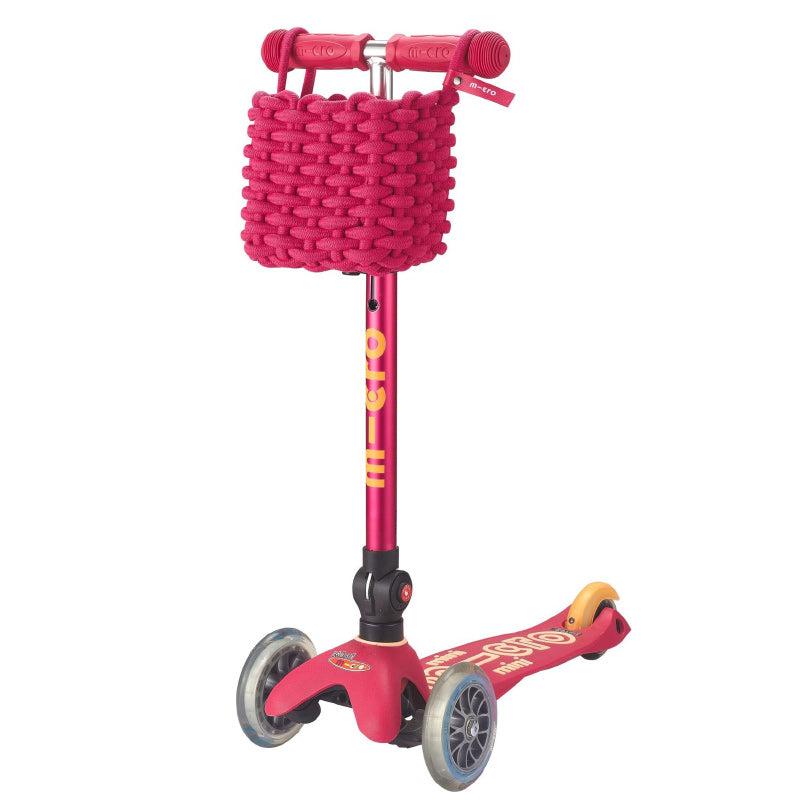 Micro Woven Cotton Scooter Basket - Pink