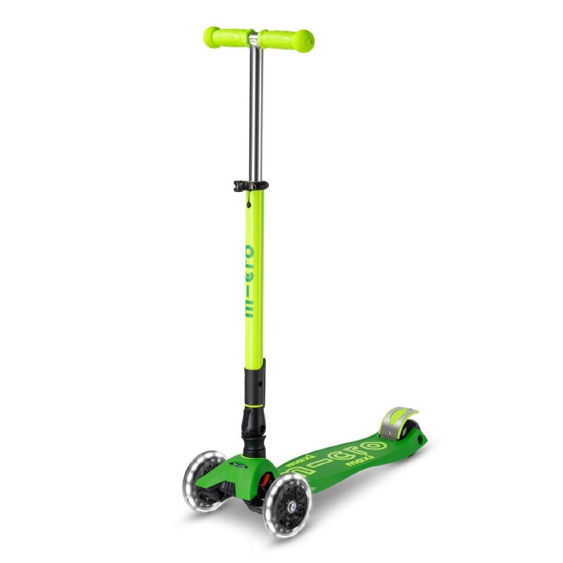 Micro Maxi Deluxe Foldable Scooter Neon LED - Parrot Green