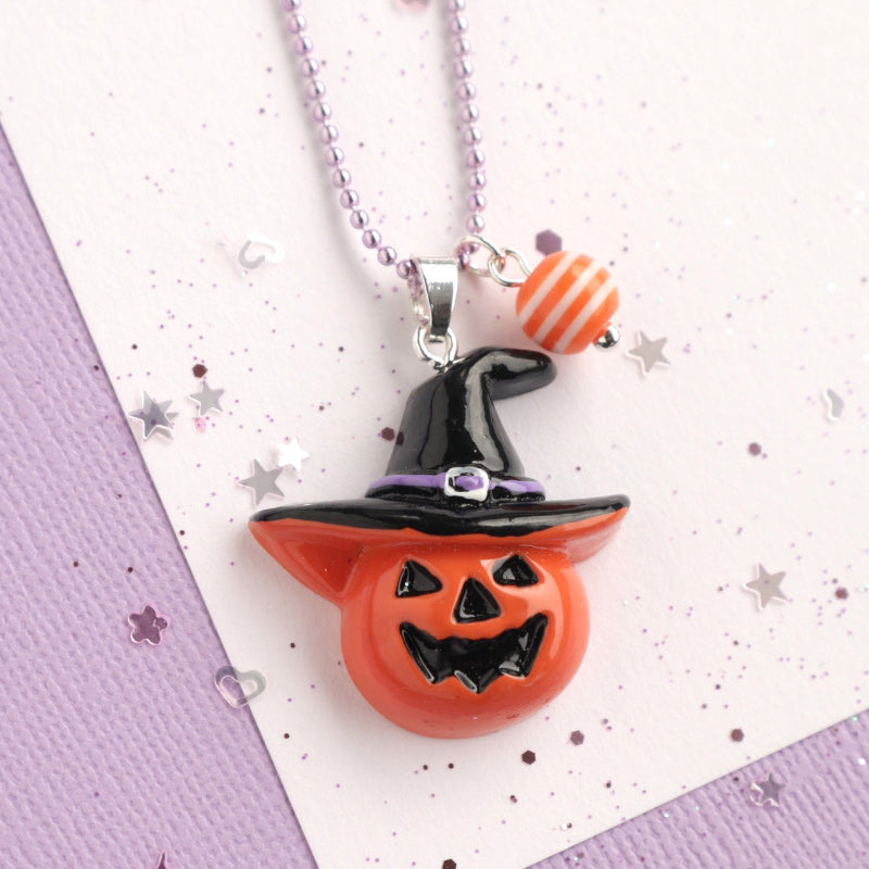 Spooky Boo Pumpkin Necklace