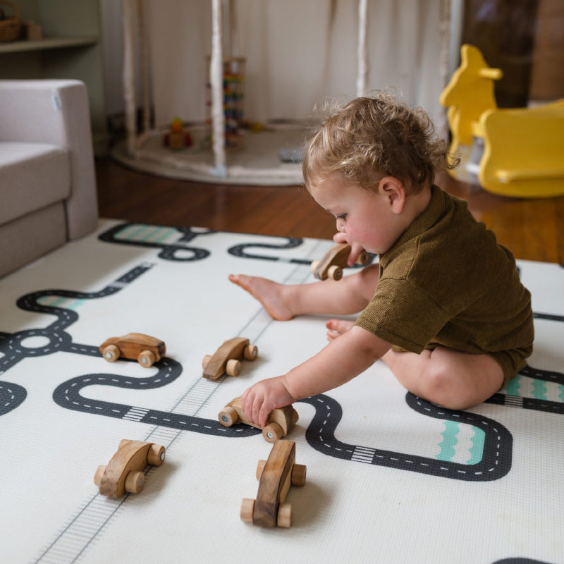 Q Toys Wooden Car Play Set