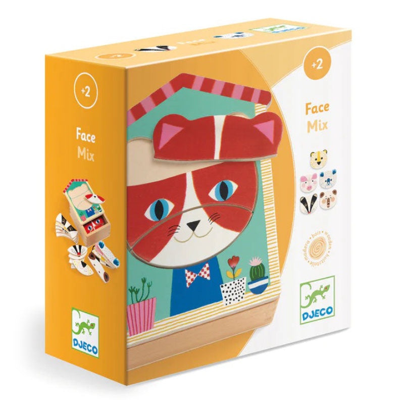 Djeco Face Mix Wooden Puzzle Set