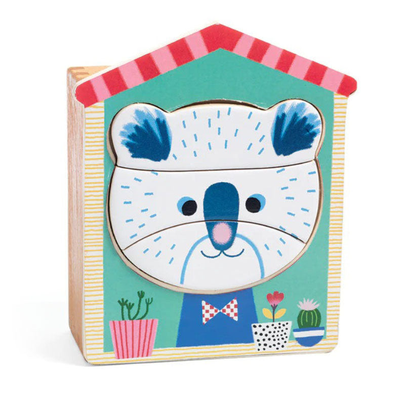 Djeco Face Mix Wooden Puzzle Set